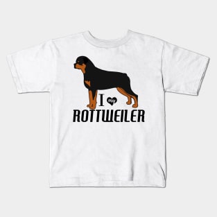 ROTTIE Rottweiler Dog Breed Pattern in Blue Kids T-Shirt